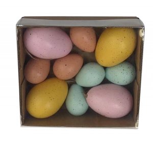 Ägg med hängen - Pastellfärger - 10 st