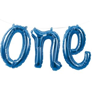 Folieballong - One - Blå
