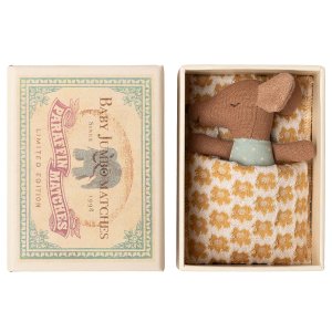 Babymus i matchbox - Sleepy/Wakey - Blå