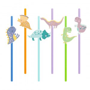 Sugrör - Dinosaurs - 6-pack
