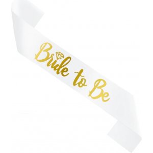 Sash - Bride to be - Diamant - Vit/Guld