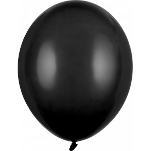 Pastellballonger - Premium 27 cm - Svart - 10-pack