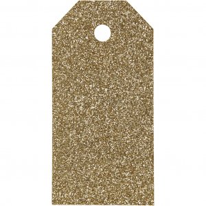 Presentetiketter - Guldglitter