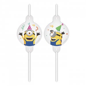 Sugrör - Minions - 4-pack