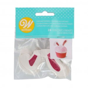Cake Picks - Bunny Ears - Glitter - 24 st