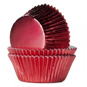 Muffinsformar - Folie - Röd - 24 st
