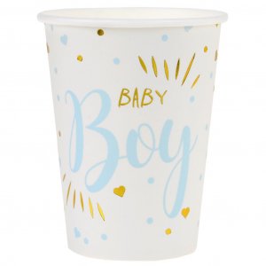 Pappmuggar - Baby Boy - Blå/Guld - 10-pack