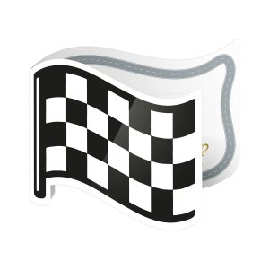 Inbjudningskort med kuvert- Flagga - 6-pack
