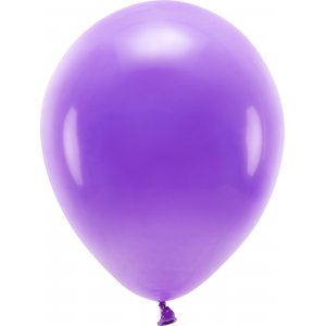 Enfärgade ballonger - Eco 30 cm - Lila - 10-pack