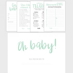 Kit till Baby shower - Mint