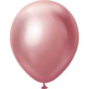 Ballonger enfärgade - Premium 45 cm - Pink Chrome