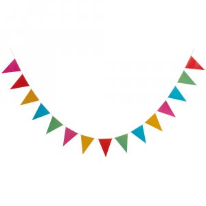 Vimpelgirlang- Rainbow - 3,6 m