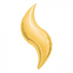 Folieballong - Curve - Guld