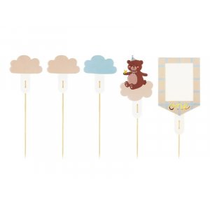 Cake Picks - Nalle - One - 5 st
