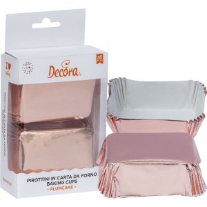 Minimuffinsformar - Roséguld - Fyrkantiga - 20-pack