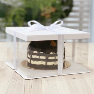 Tårtbox - Genomskinlig - 25x25x15 cm
