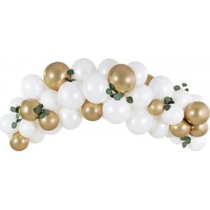 Ballongbåge - 2m - Vit/Guld