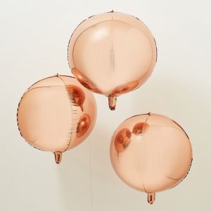 Klotballonger - Roséguld - 3-pack