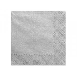 Servetter - 40x40 cm - Silver - 25-pack
