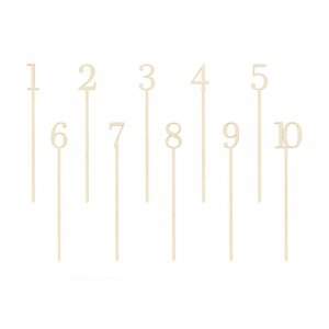 Bordsnumrering - Trä - 1-10 - 25 cm