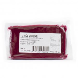 Marsipan - 500g - Vinröd