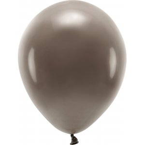 Enfärgade ballonger - Eco 30 cm - Brun - 10-pack