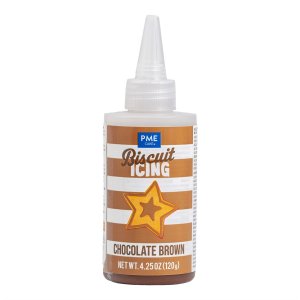 Färdig glasyr/Buscuit Icing - Chokladbrun - PME - 120g