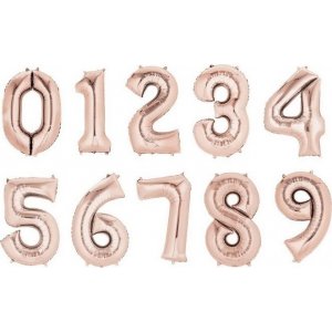Sifferballong - Roséguld - 86 cm