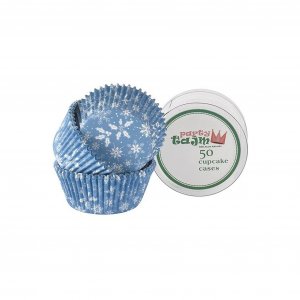 Muffinsformar - Ljusblå - Snöflingor - 50-pack