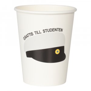 Pappmuggar - Student - Grattis till studenten - 8-pack