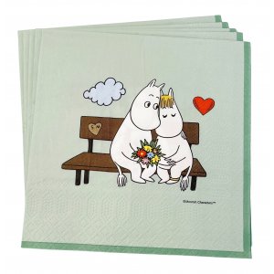 Servett - Mumin Grön 16-pack 33x33cm
