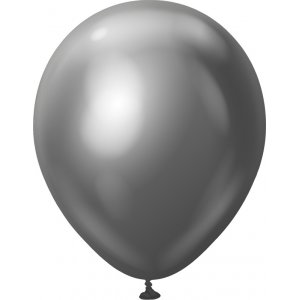 Ballonger enfärgade - Premium 30 cm - Space Grey Chrome - 10-pack
