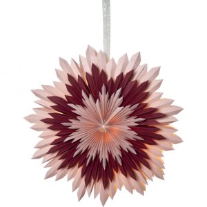 Julstjärna - ICE 50 cm - Rosa/Röd