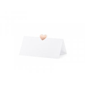 Placeringskort - Litet Hjärta - Roséguld - 10-pack