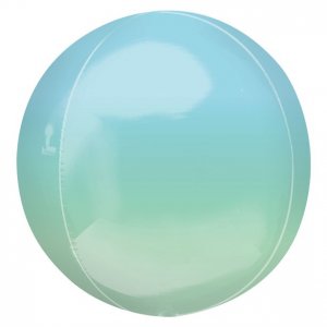 Klotballong - Ombre - Ljusblå/Mint