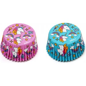 Muffinsformar - Unicorn - Blå/rosa - 36-pack