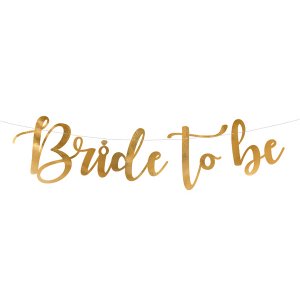 Backdrop - Bride to be - Guldmetallic