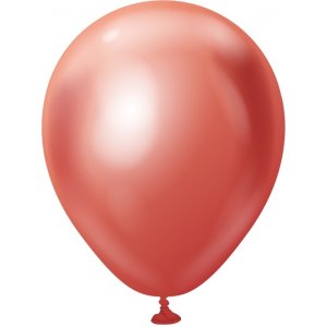 Miniballonger enfärgade - Premium 13 cm - Red Chrome