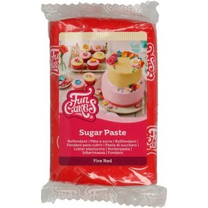 Sugarpaste/Sockerpasta - Fire Red - FunCakes - 250 gram