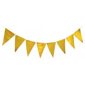 Vimpel - Guldmetallic - 3,6 m