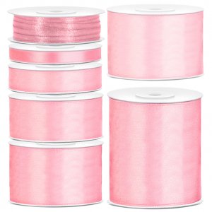Satinband - 25 m - Ljusrosa - Bredd: 3 mm