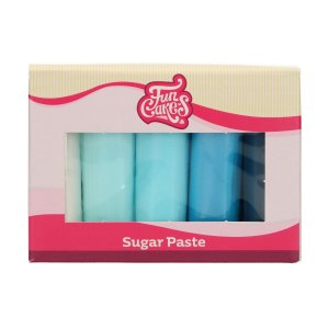 Sugarpaste/Sockerpasta - Mixpack - Blå - FunCakes - 5x100g