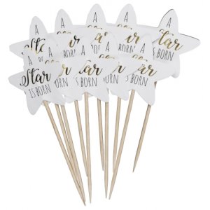 Cake Picks - Stjärnor - A star is born - 10-pack