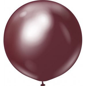 Ballonger enfärgade - Premium 60 cm - Burgundy Chrome