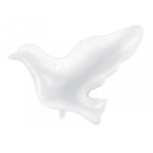 Folieballong - Duva vit - 77x66 cm