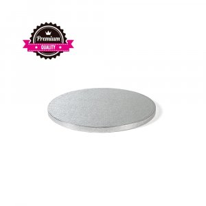 Tjock tårtbricka - Rund Silver - 1,2 cm tjock, 30 cm i diameter