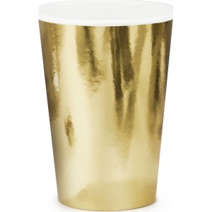 Pappmuggar - Metallic - Guld - 6-pack