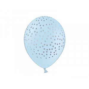 Ballonger - Dotty - Blå/Silver - 10-pack
