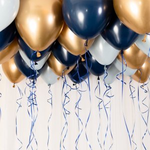 Ballongtak - Navy/Guld