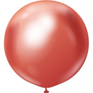 Ballonger enfärgade - Premium 60 cm - Red Chrome